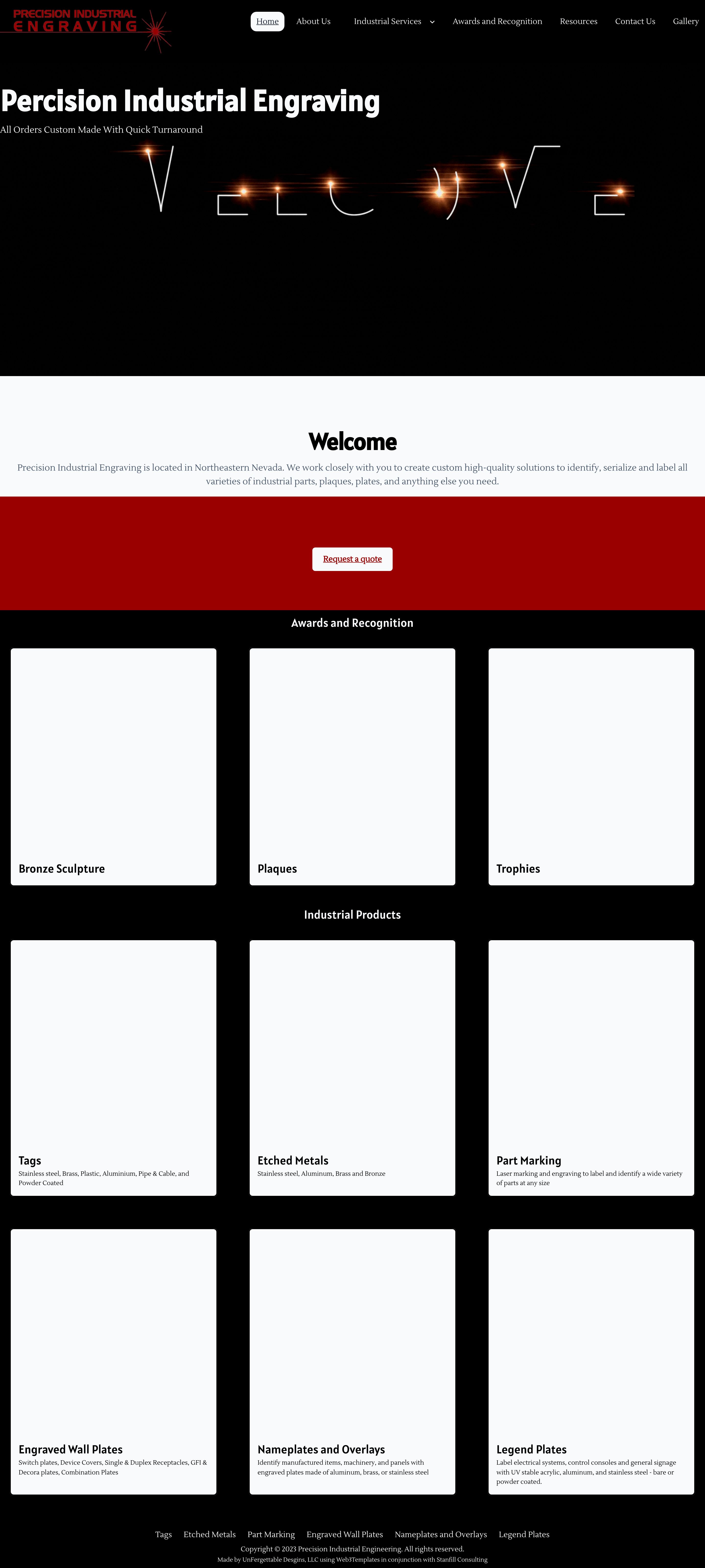 Awards And Recognition Precision Industrial Engraving